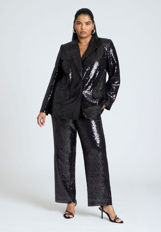 Boxy Sequin Blazer image number 3