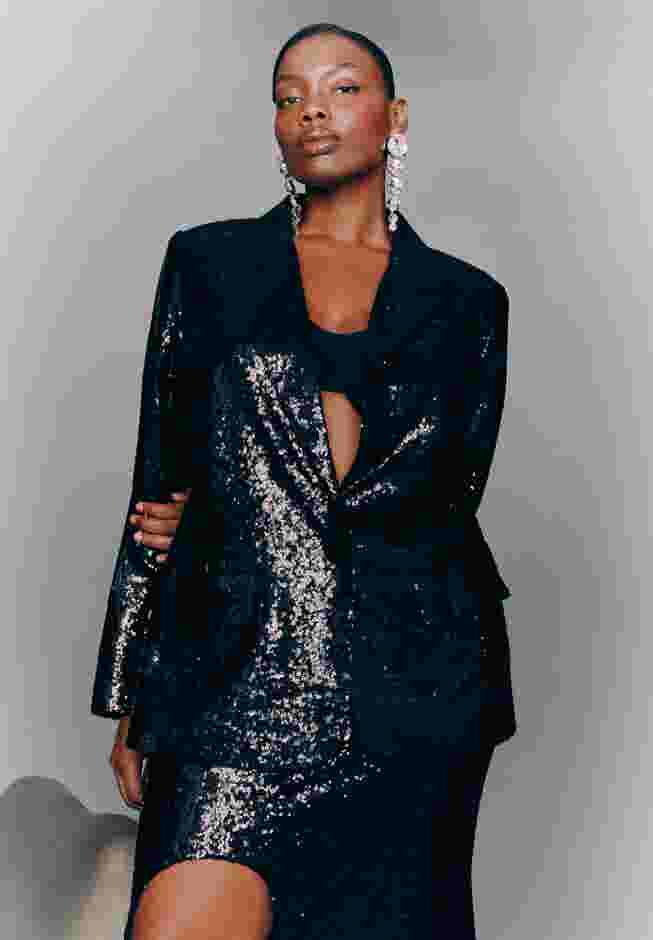 Boxy Sequin Blazer image number 0