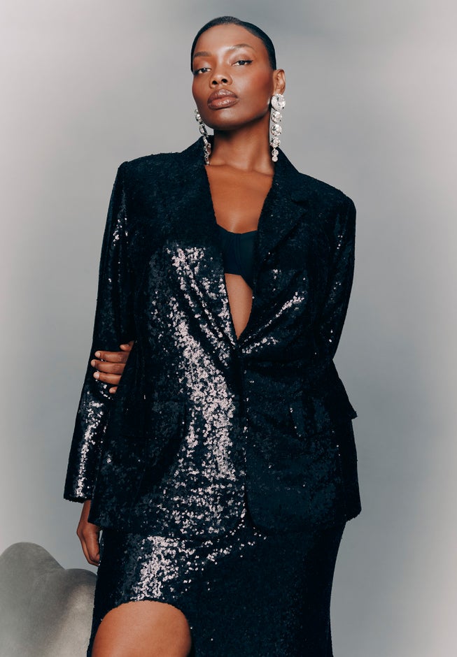 Boxy Sequin Blazer image number 0