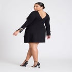 ELOQUII x kate spade new york Knit Crystal Bow Mini Dress image number null