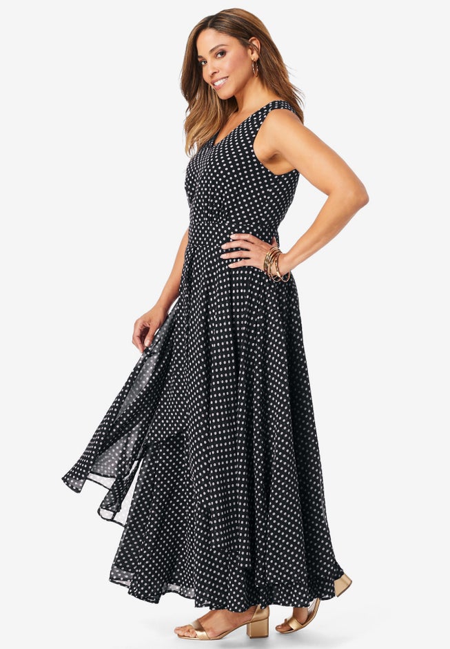 Georgette Flyaway Maxi Dress image number 2