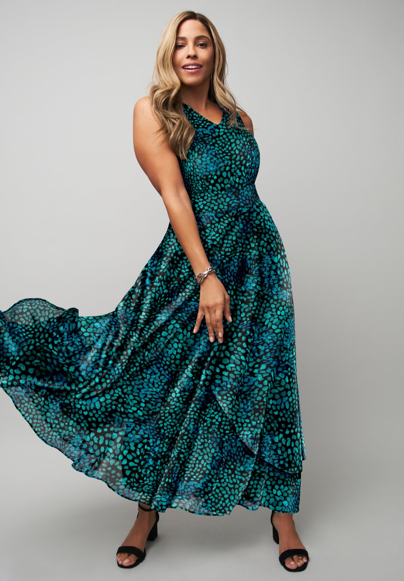 Georgette Flyaway Maxi Dress image number 0