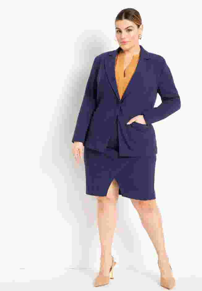 The 365 Suit Wrap Pencil Skirt image number 0