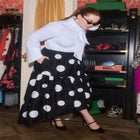 ELOQUII x kate spade new york Tiered Dot Maxi Skirt image number null