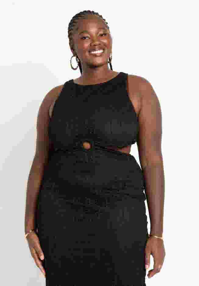 Cutout Crochet Dress image number 4