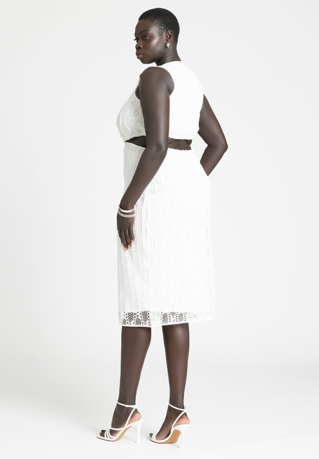 Cutout Crochet Dress image number null