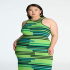 Mixed Stripe Ribbed Dress image number null