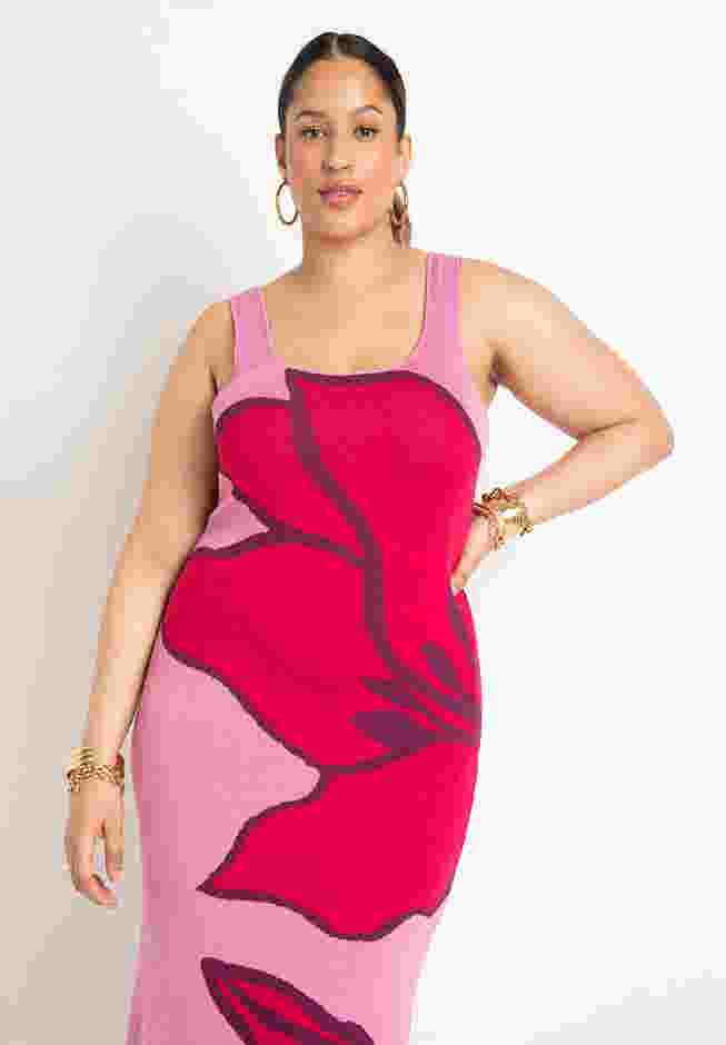 Intarsia Column Dress image number 2