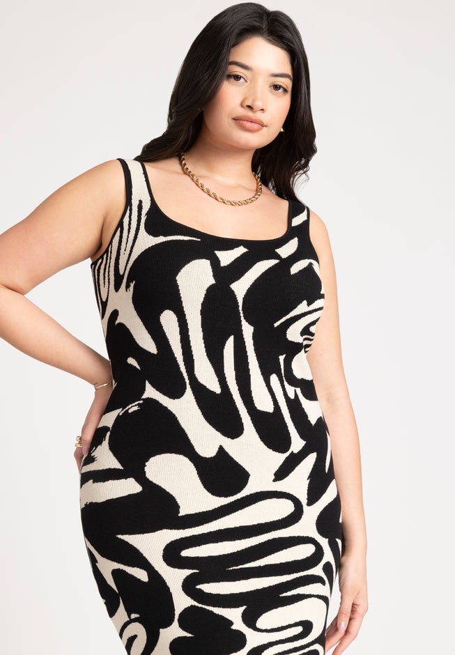 Intarsia Column Dress image number 2