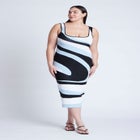 Intarsia Column Dress image number null