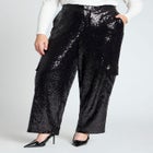 Sequin Cargo Pant image number null