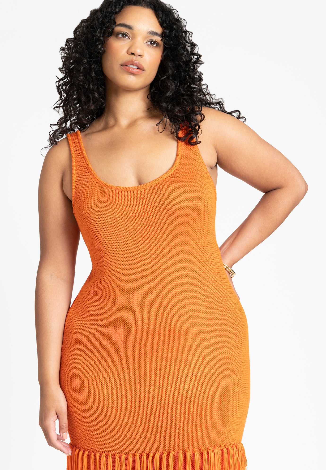 Fringe Sweater Dress image number 2