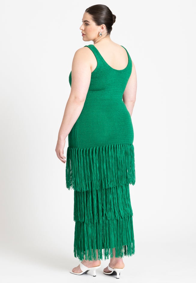 Fringe Sweater Dress image number 1