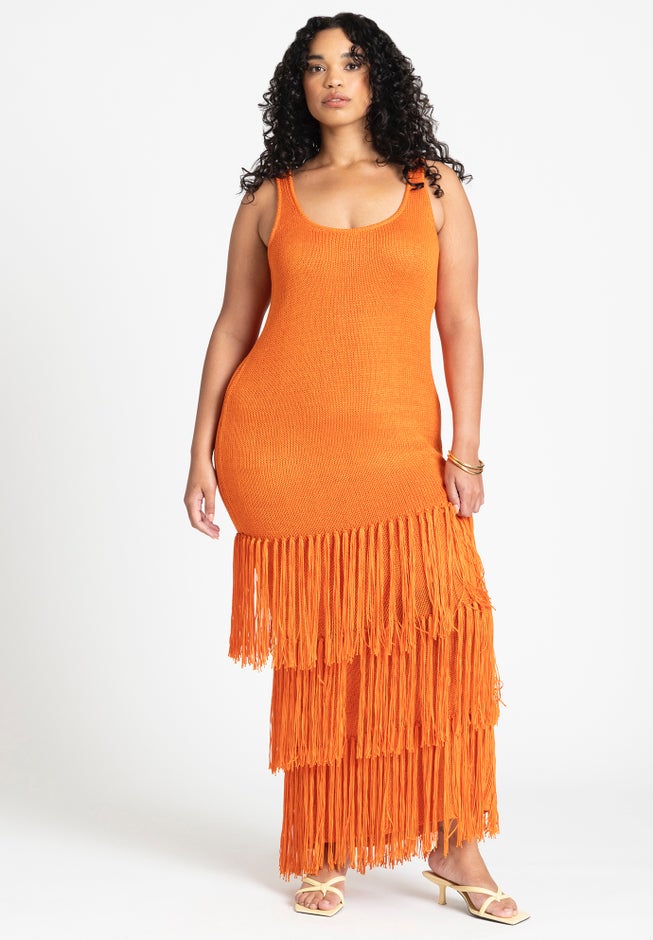 Fringe Sweater Dress image number 0