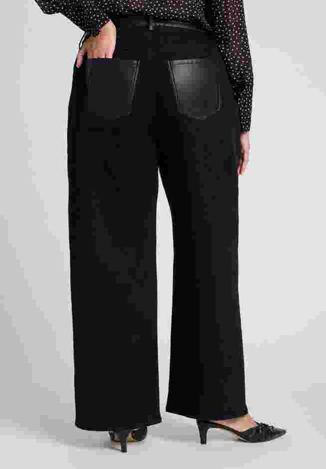 Faux Leather Detail Jeans image number 2