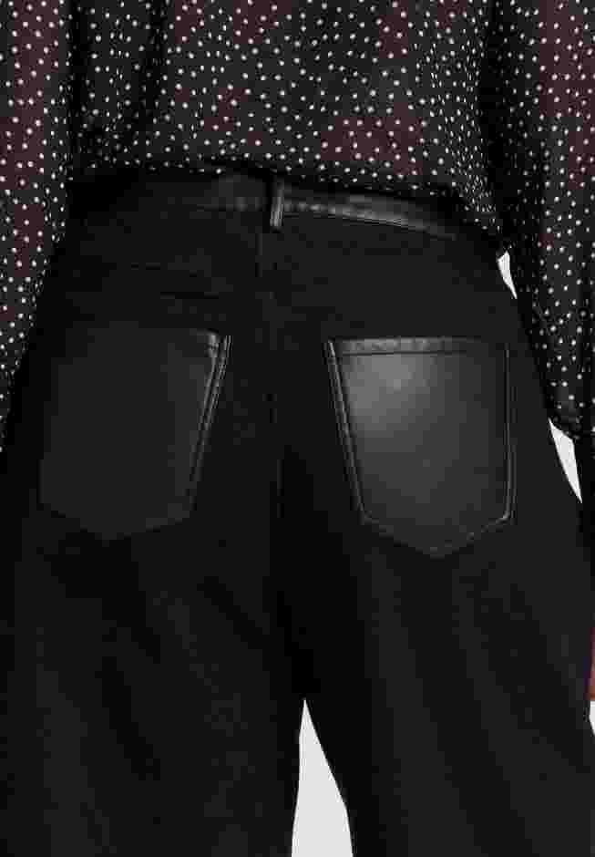 Faux Leather Detail Jeans image number 4