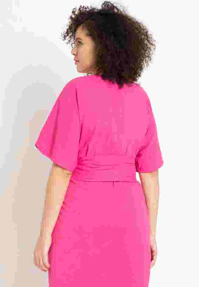 Cross Front Flutter Sleeve Dress image number 1