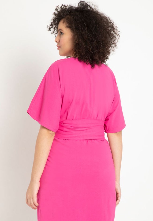 Cross Front Flutter Sleeve Dress image number 1