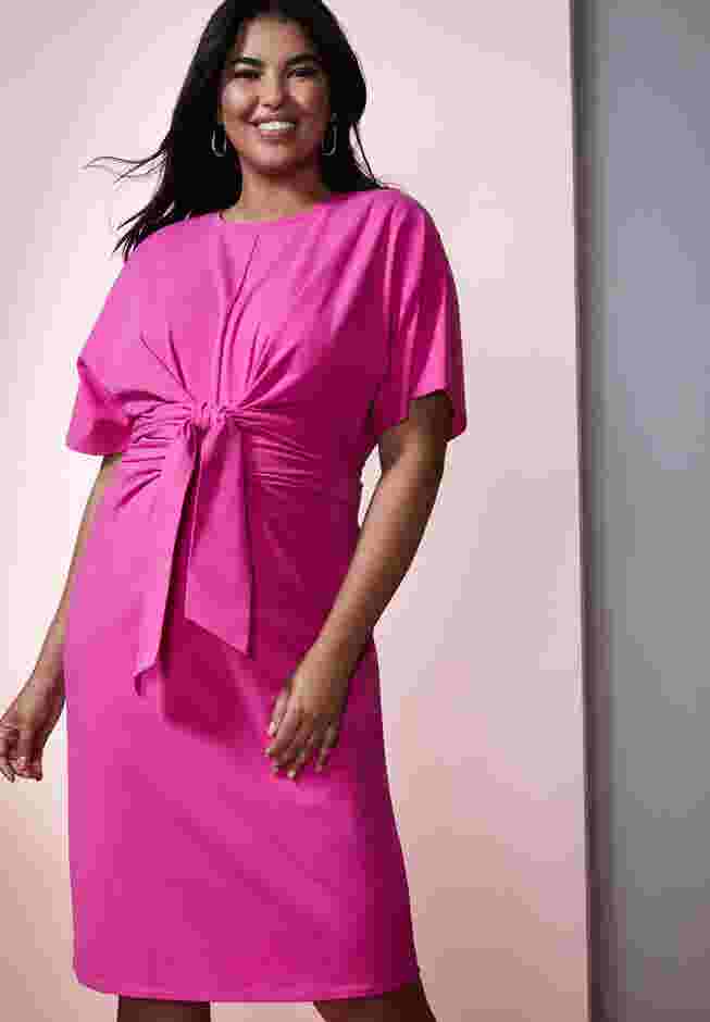 Cross Front Flutter Sleeve Dress image number 3