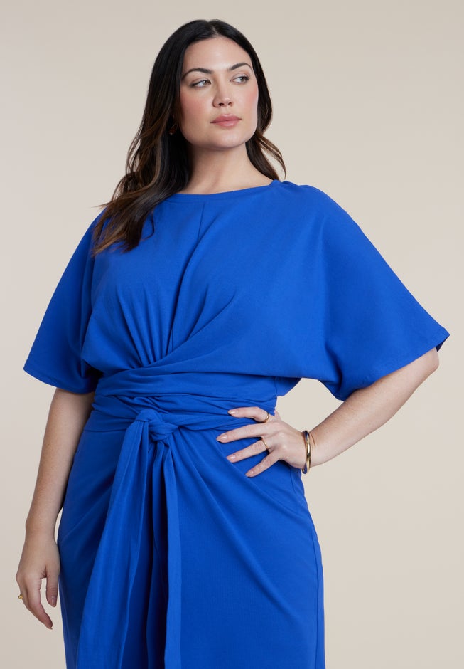 Cross Front Flutter Sleeve Dress image number 2
