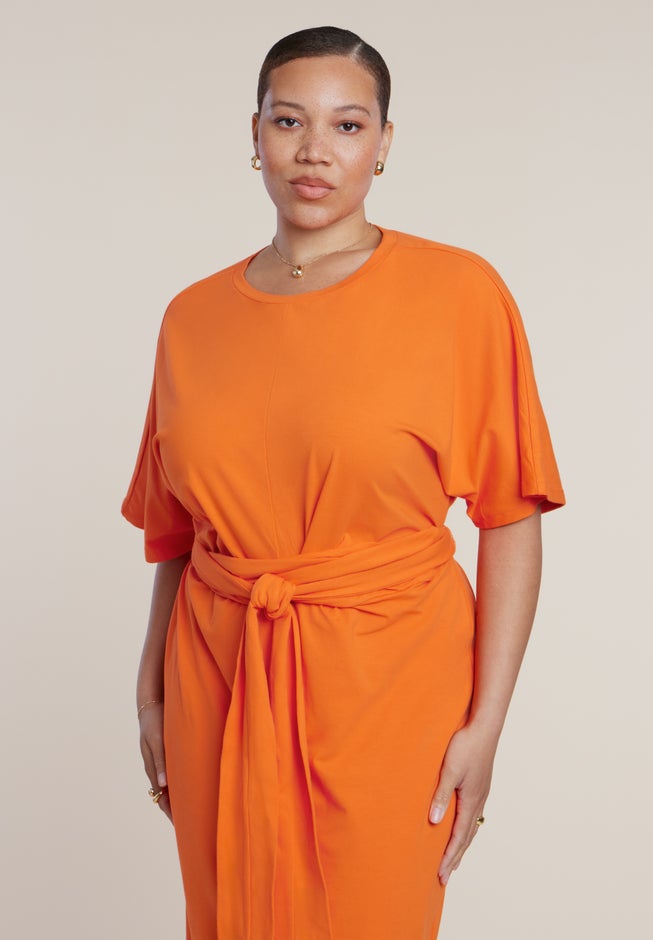 Cross Front Flutter Sleeve Dress image number 3