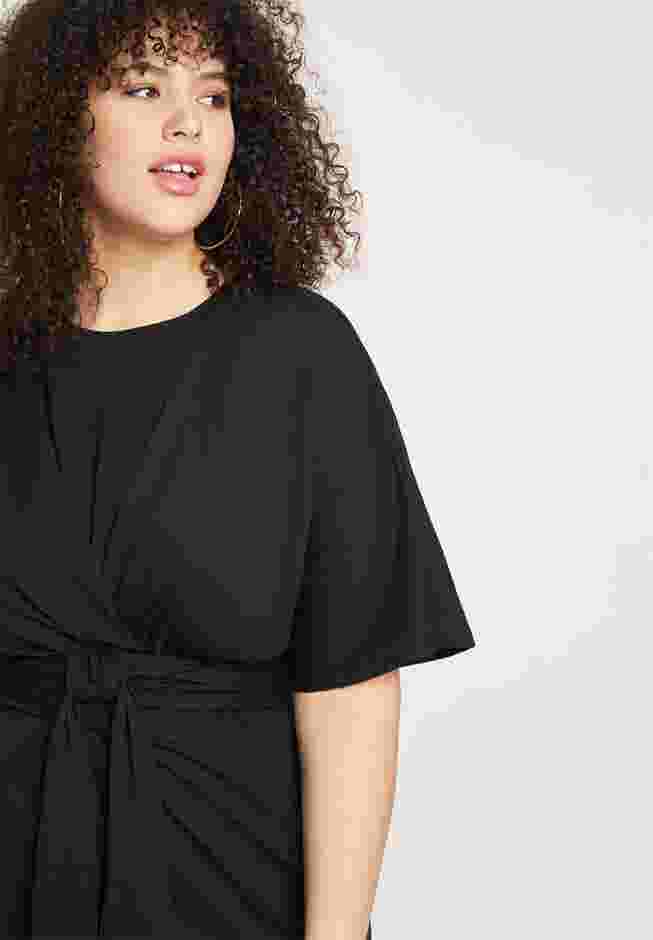 Cross Front Flutter Sleeve Dress image number 2