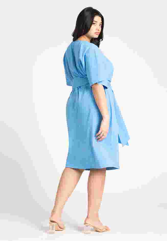 Cross Front Flutter Sleeve Dress image number 1