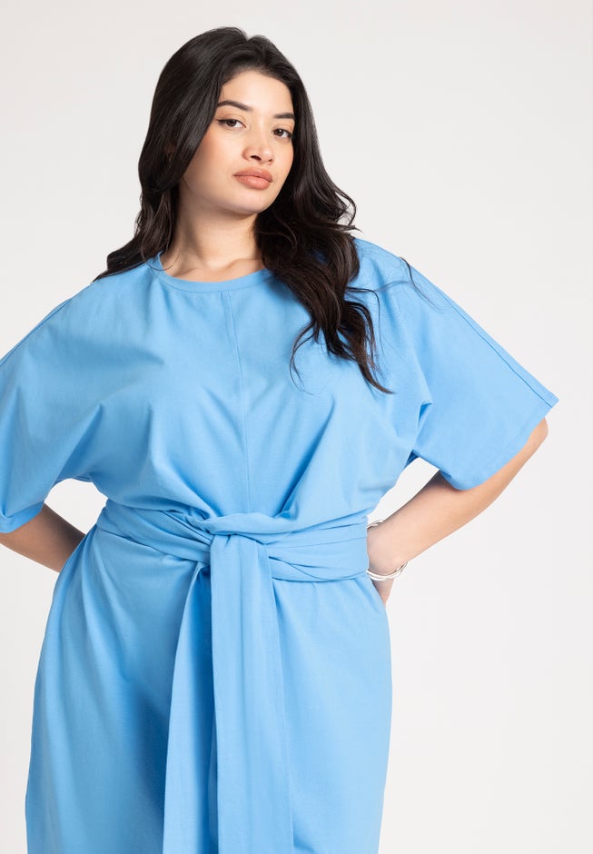 Cross Front Flutter Sleeve Dress image number 2