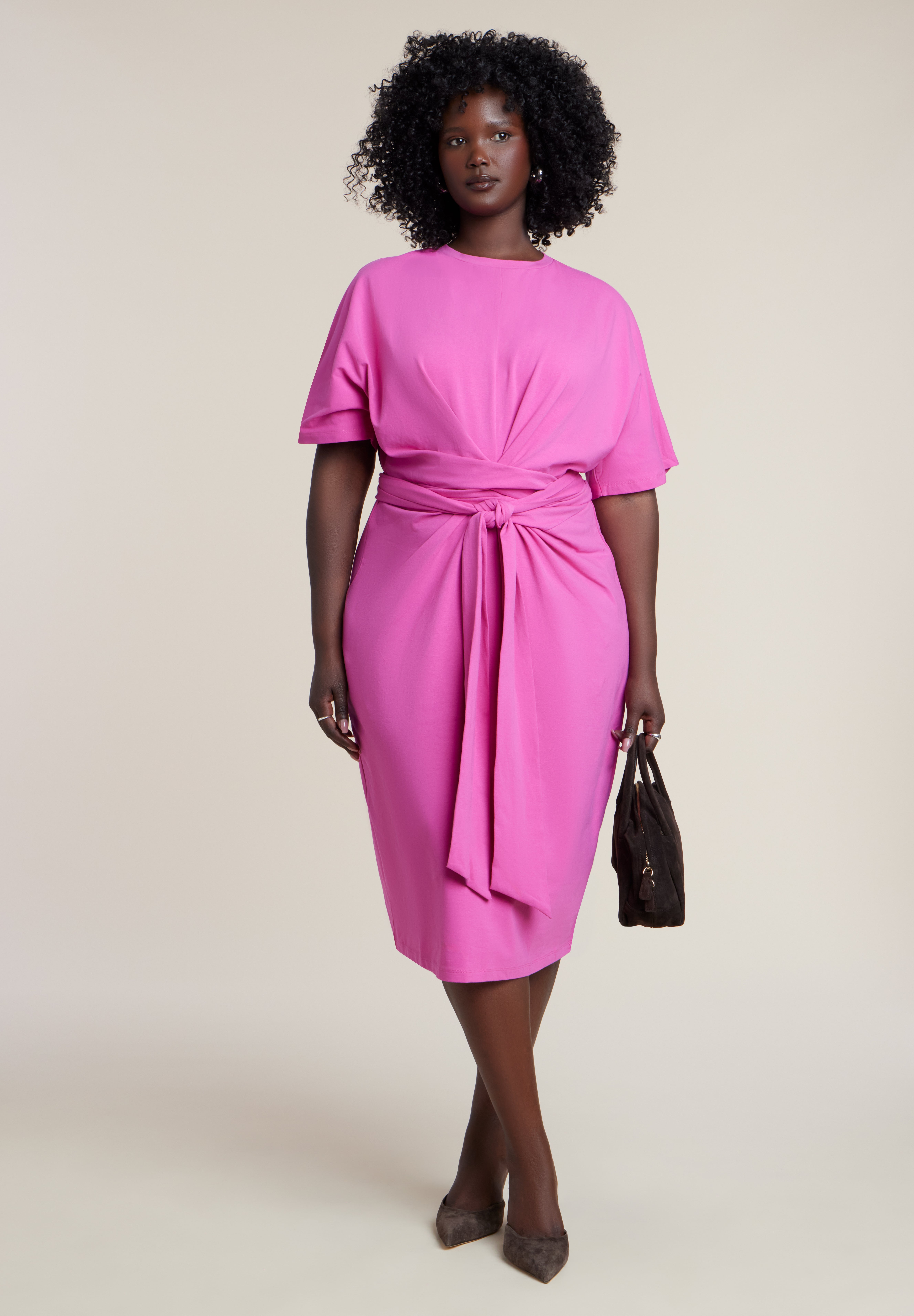 Cross Front Flutter Sleeve Dress image number 0