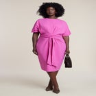 Cross Front Flutter Sleeve Dress image number null