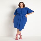 Cross Front Flutter Sleeve Dress image number null