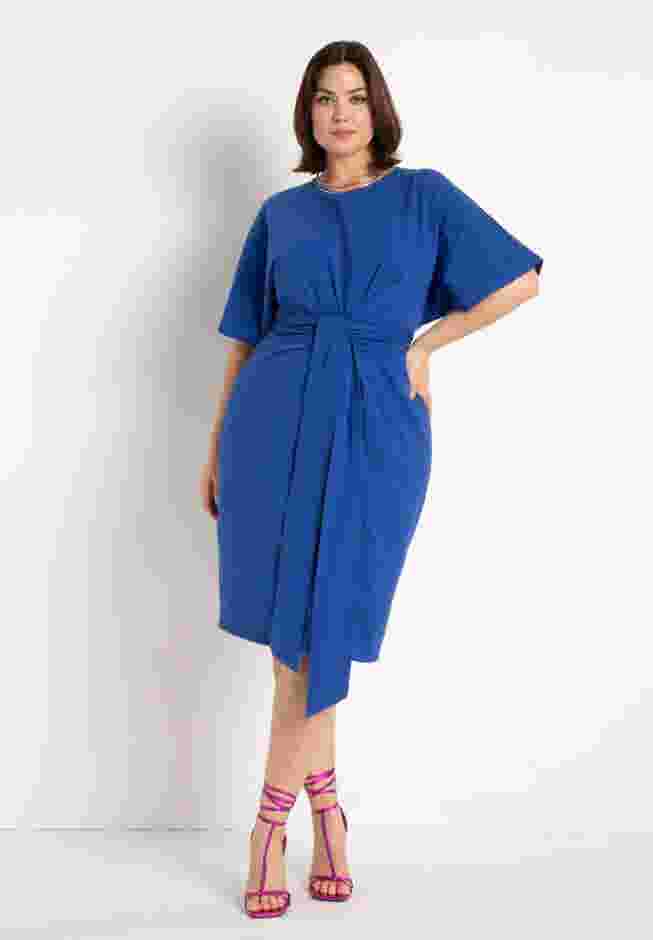 Cross Front Flutter Sleeve Dress image number 0