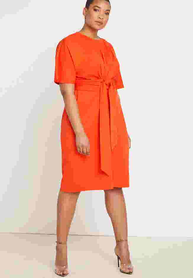 Cross Front Flutter Sleeve Dress image number 0