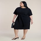 Cross Front Flutter Sleeve Dress image number null