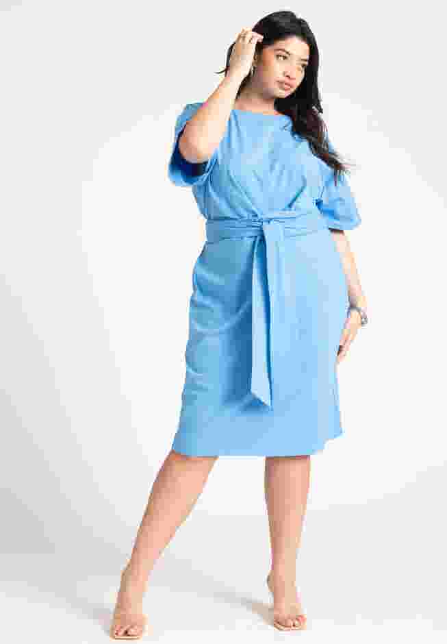 Cross Front Flutter Sleeve Dress image number 0