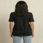 Stretch Knit V-neck Short Sleeve Chest Pocket Tunic image number null