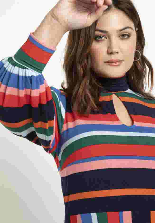 A-line Dress with Puff Sleeves image number 1