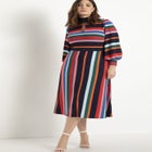 A-line Dress with Puff Sleeves image number null
