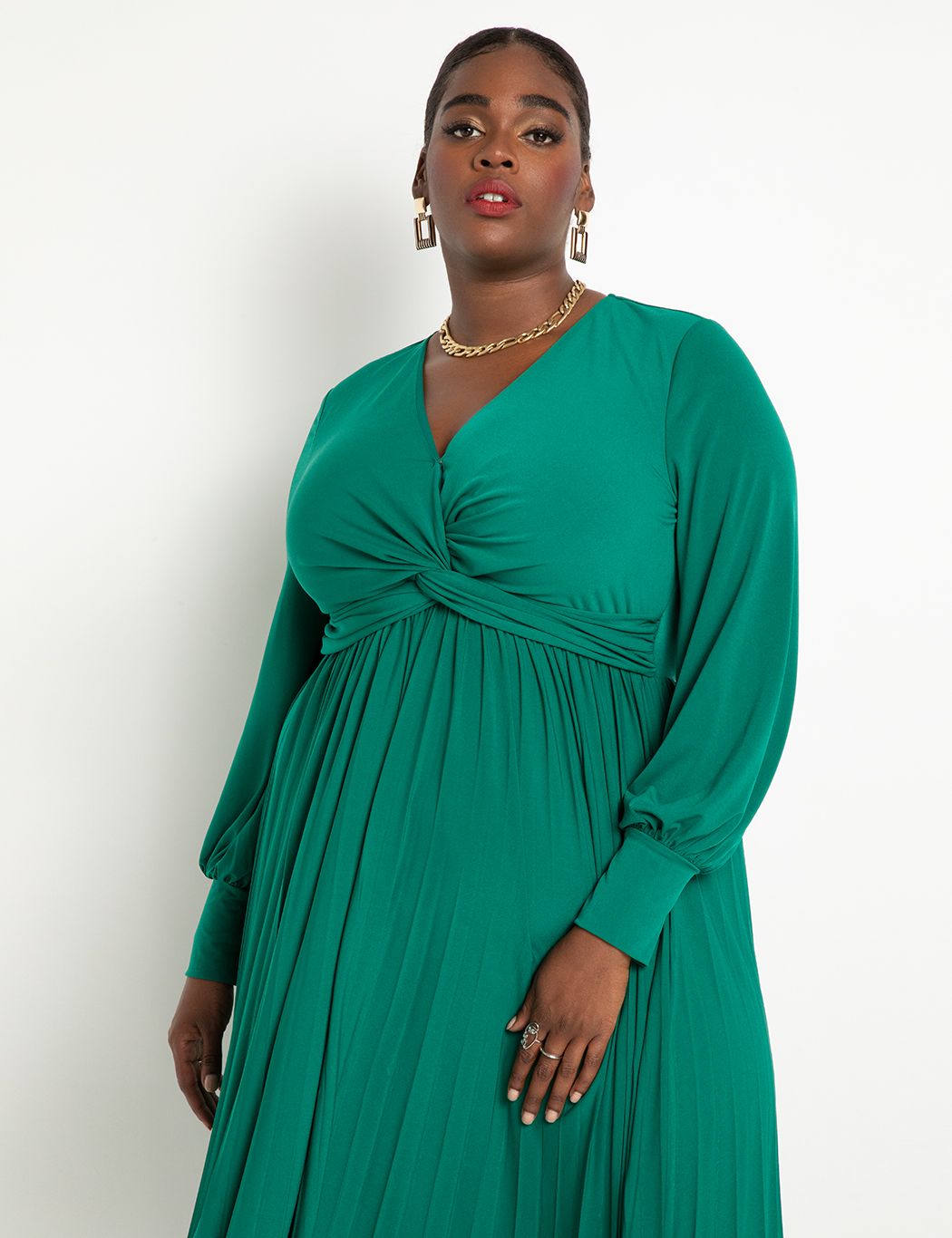 Knot Front Pleated Skirt Dress image number 1