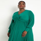 Knot Front Pleated Skirt Dress image number null