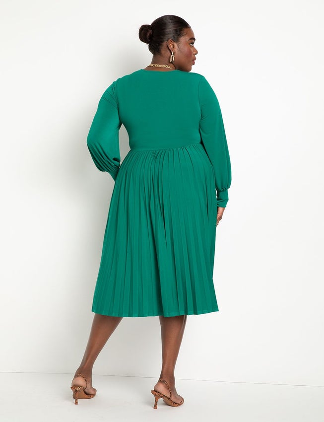 Knot Front Pleated Skirt Dress image number 2