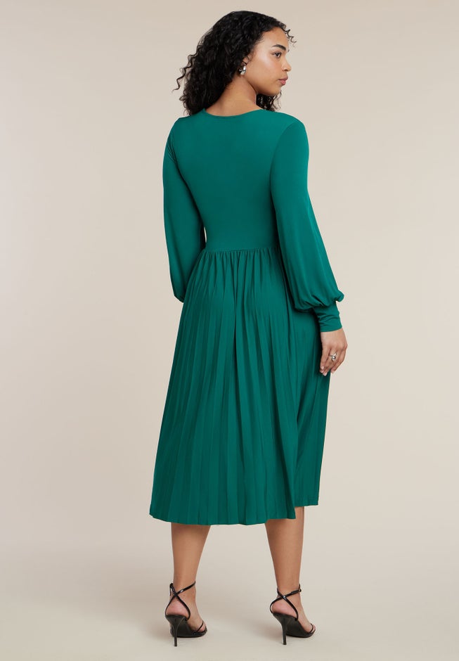 Knot Front Pleated Skirt Dress image number 1