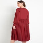 Knot Front Pleated Skirt Dress image number null