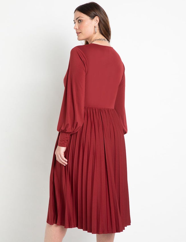 Knot Front Pleated Skirt Dress image number 2
