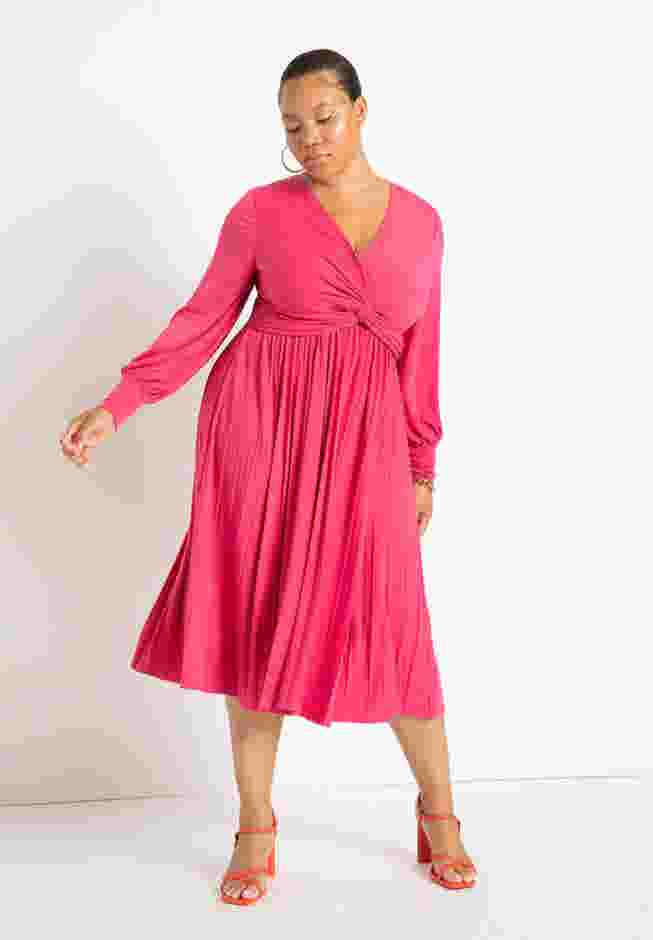 Knot Front Pleated Skirt Dress image number 0