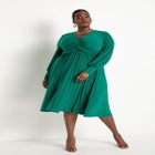 Knot Front Pleated Skirt Dress image number null