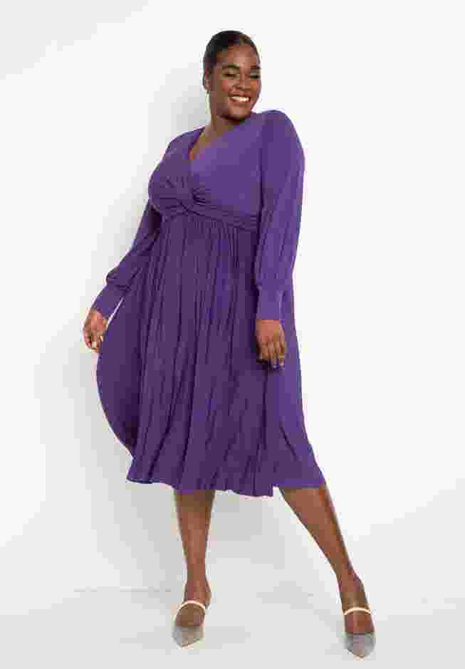 Knot Front Pleated Skirt Dress image number 0