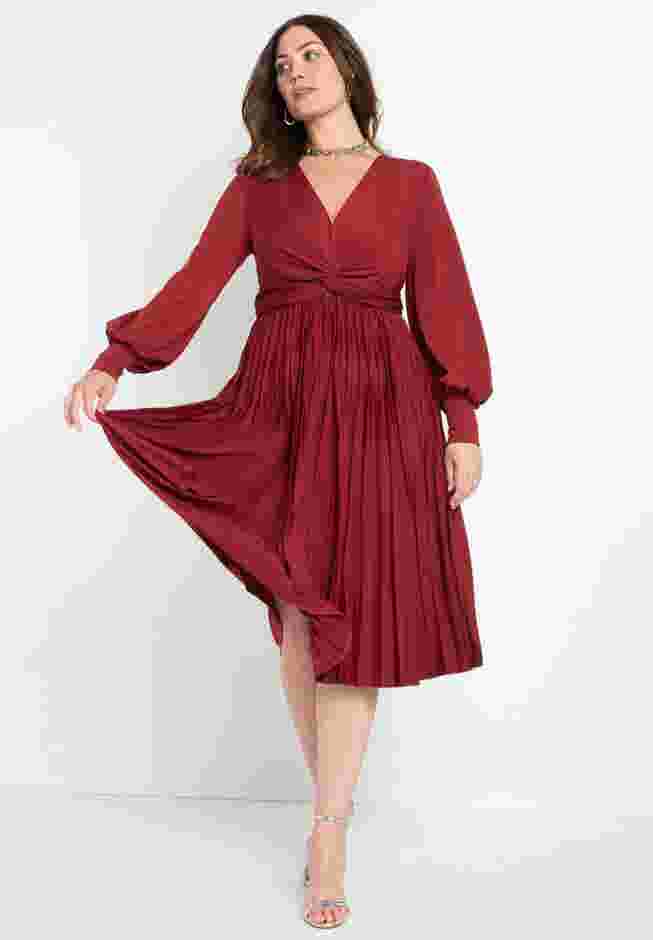 Knot Front Pleated Skirt Dress image number 0