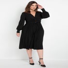 Knot Front Pleated Skirt Dress image number null