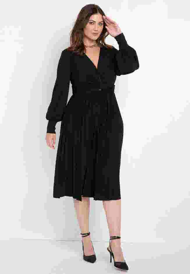 Knot Front Pleated Skirt Dress image number 0